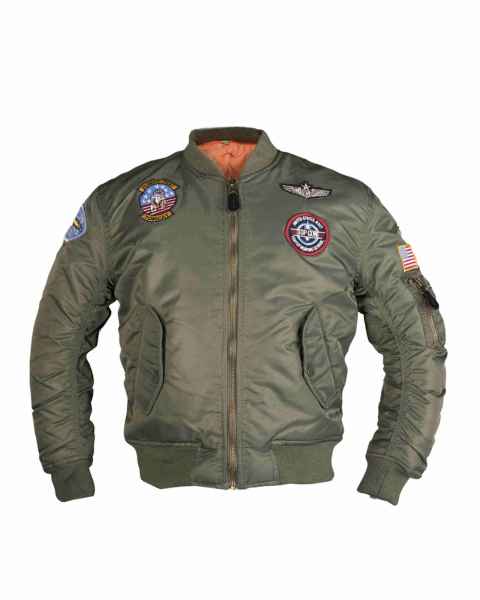 Mil-Tec FLIEGERJACKE MA1 KIDS M.ABZ. OLIV Kinder