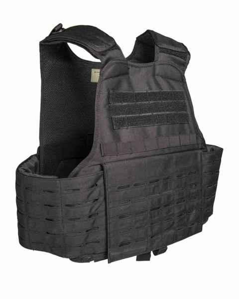 Mil-Tec LASER CUT CARRIER WESTE SCHWARZ Weste