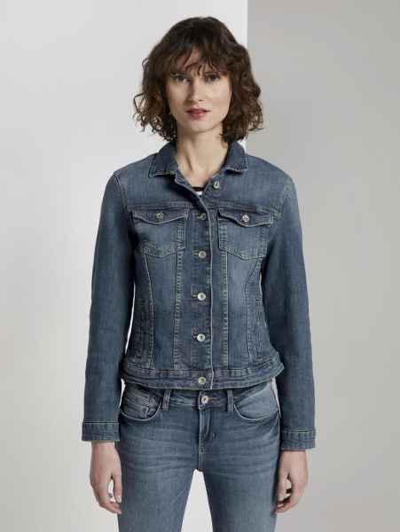 TOM TAILOR Damen Mantel Jacke Winter Lang authentic Denim Jacket 1/1
