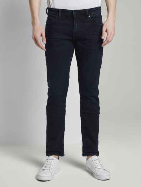 TOM TAILOR DENIM Slim Fit Jeans Hose slim PIERS blue black denim Denim Long 1/1