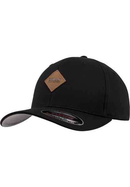 Urban Classics Herren Cap Mütze Kappe Baseball Leatherpatch Flexfit Cap