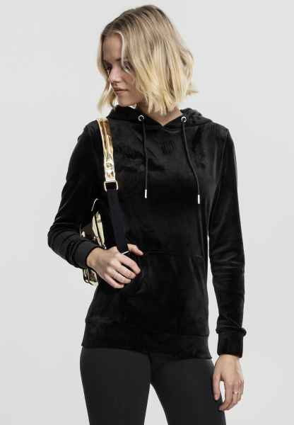 Urban Classics Damen Kapuzenpullover Hoodie Sweatshirt Ladies Velvet Hoody