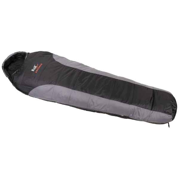 FoxOutdoor Mumienschlafsack Advance schwarz/grau