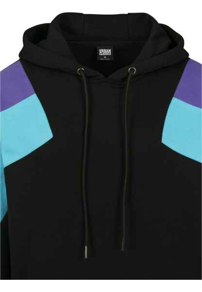 Urban Classics Herren Kapuzenpullover Hoodie Sweatshirt Oversize 3-Tone Hoody