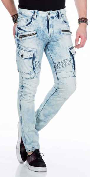 CIPO & BAXX Herren Jeans CD435 NEU Hose Slim Fit Enges Bein Denim