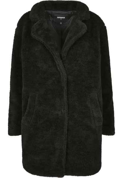 Urban Classics Damen Mantel Jacke Outwear Ladies Oversized Sherpa Coat