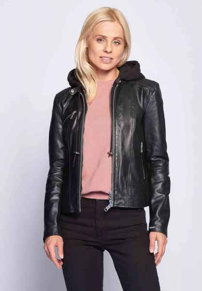 Maze Damen Lederjacke Übergangsjacke Bikerlook Lammleder modern Mico