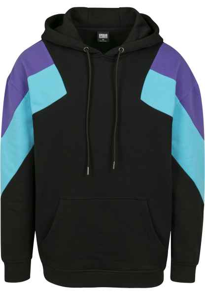 Urban Classics Herren Kapuzenpullover Hoodie Sweatshirt Oversize 3-Tone Hoody