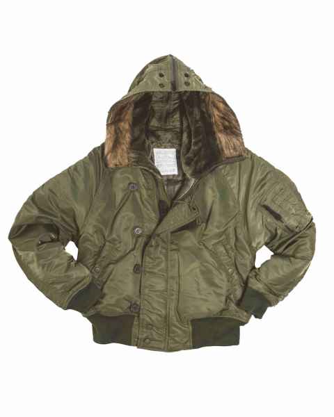 Mil-Tec US FLIEGERJACKE N2B BASIC OLIV Outdoorjacke Jacke