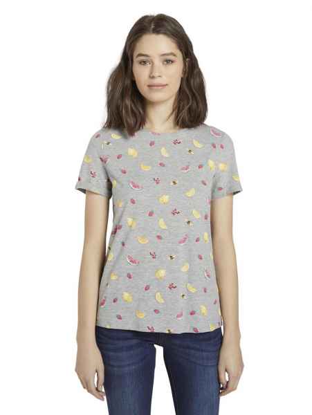 TOM TAILOR Damen T Shirt T-Shirt printed crew neck