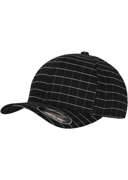 Flexfit Herren Cap Mütze Kappe Baseball Flexfit Square Check Cap Tennis